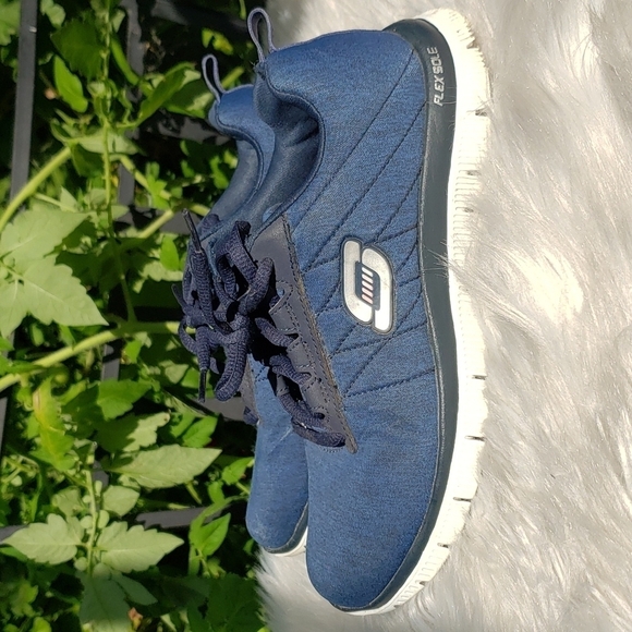 Skechers FLEX APPEAL Navy sneaker 5.5 - Picture 1 of 11